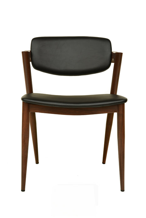 Brera Metal Dining Chair (Walnut/Black)