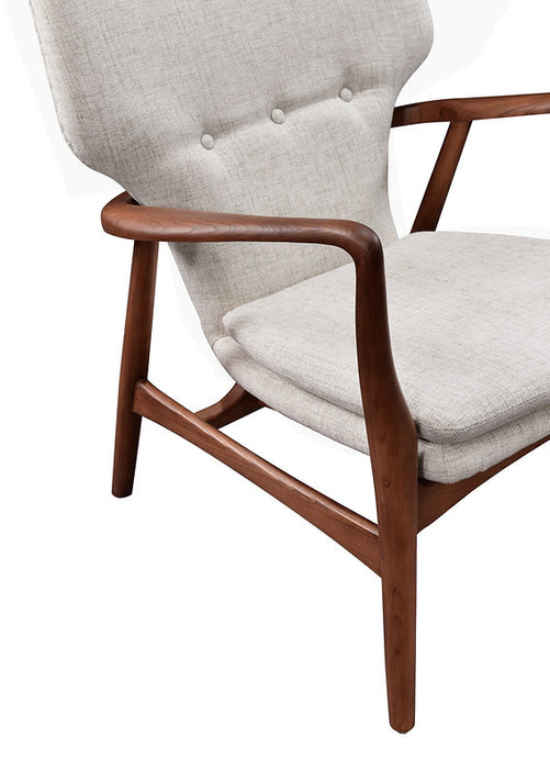 Patrik Fabric Lounge Chair (Beige)