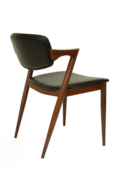 Brera Metal Dining Chair (Walnut/Black)