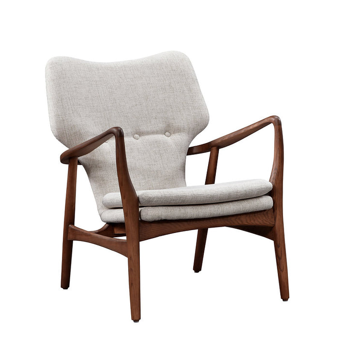 Patrik Fabric Lounge Chair (Beige)