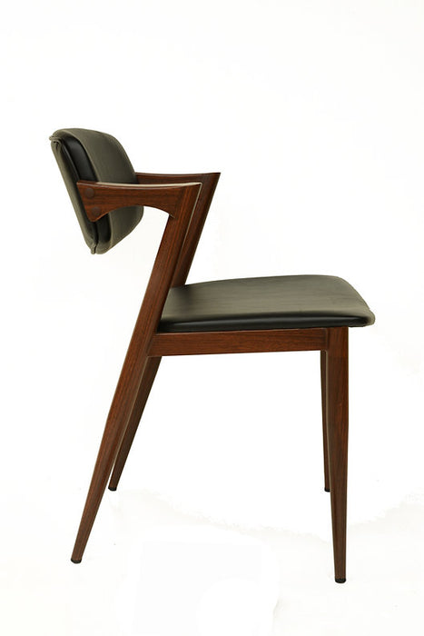 Brera Metal Dining Chair (Walnut/Black)