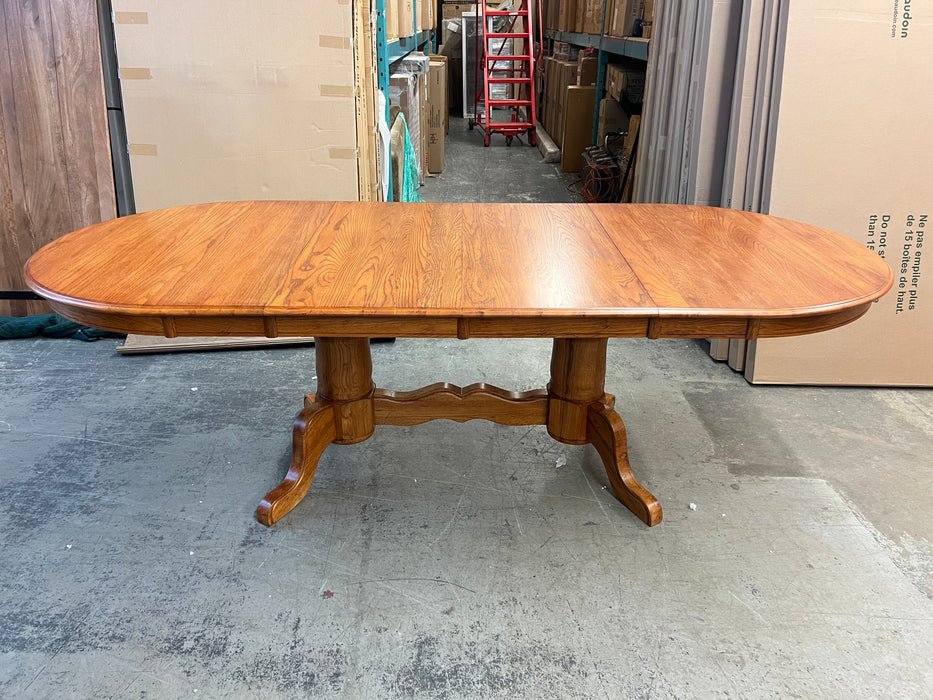 Oval Double Trestle Dining Table