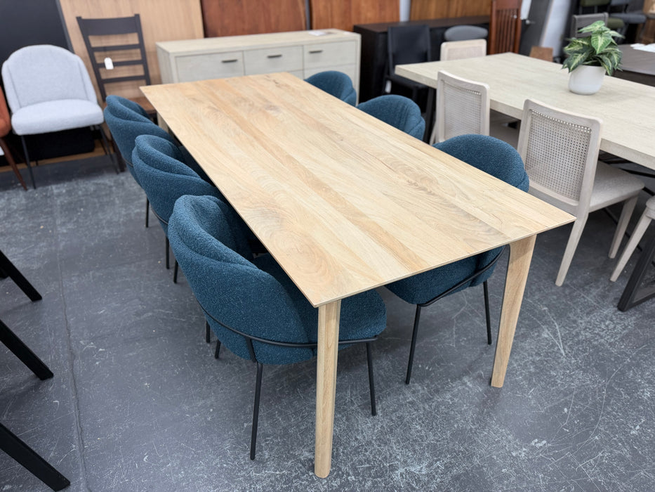 Kenzo 84" Dining Table w/ 6 Dining Chairs