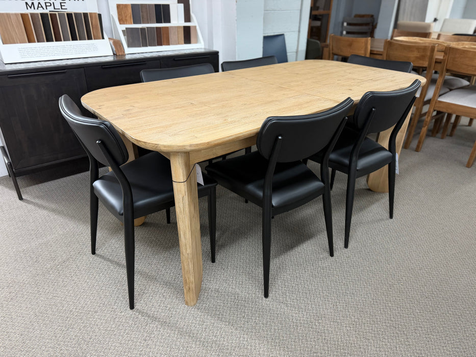 Haru Extension Dining Table w/ 6 Vennie Dining Chairs