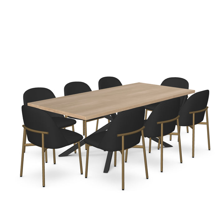 Asterisk Dining Table w/ 6 Luongo Dining Chairs