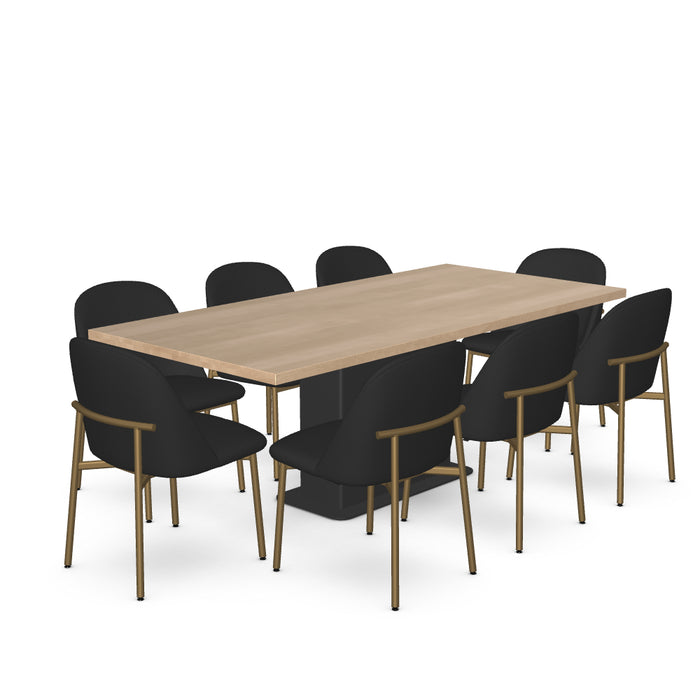Lucarelli Dining Table w/ 6 Luongo Dining Chairs