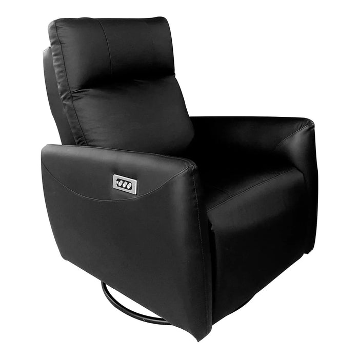 L0832 Black Leather Recliner w/Power