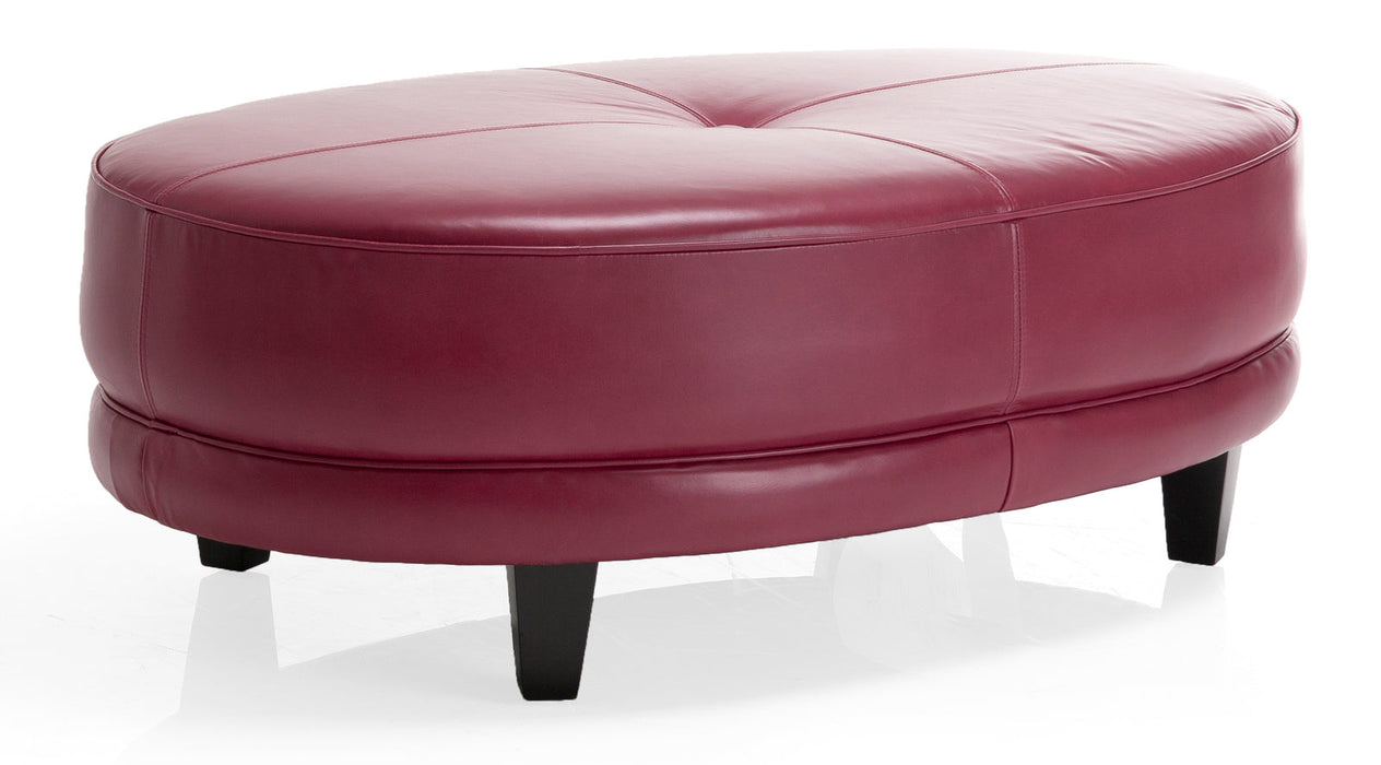 3552 Leather Oval Ottoman (Colour Not As Shown)