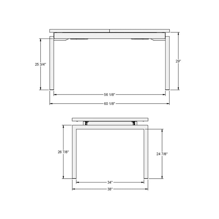 Zoom Dining Table w/ 6 Pedro Dining Chairs