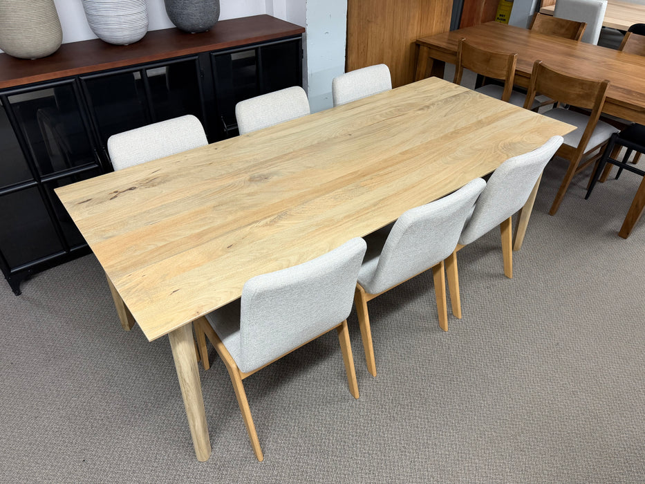 Kenzo 84" Dining Table w/ 6 Dining Chairs