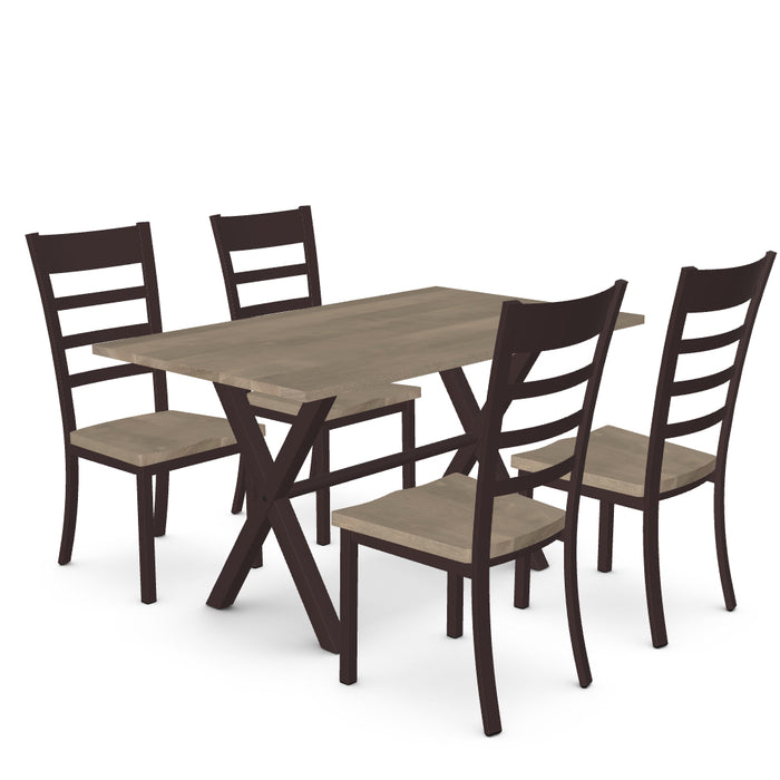 Alex 60" Dining Table and 4 Chairs