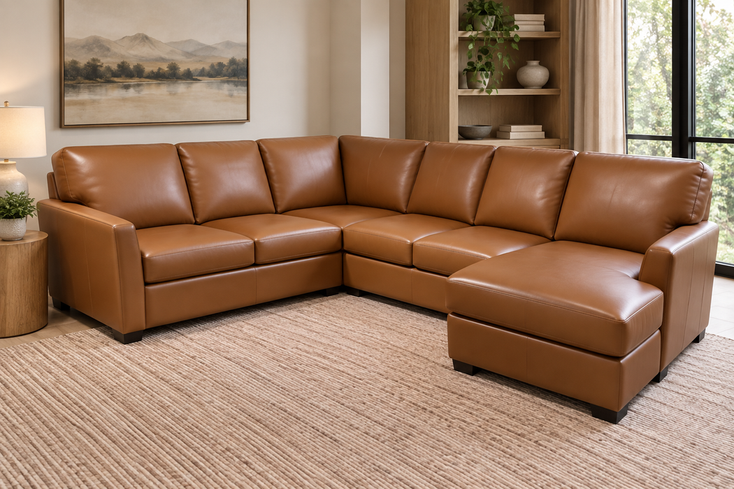 3968 Leather Sectional