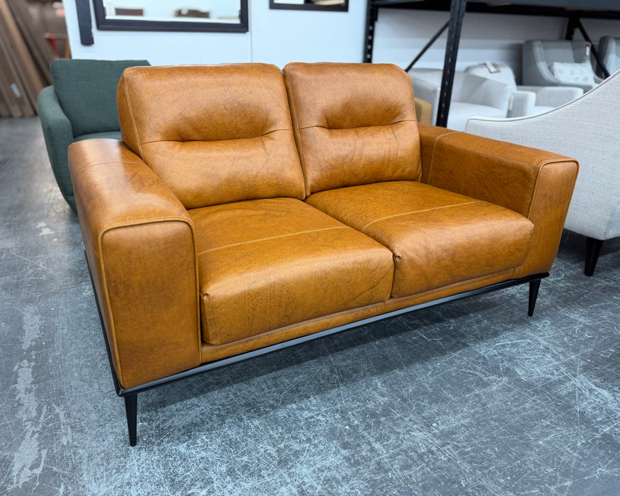 2030 Sofa & Leather Loveseat