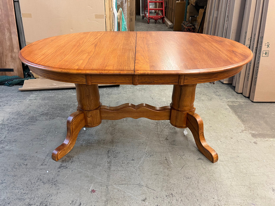 Oval Double Trestle Dining Table