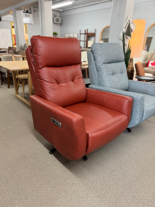 2606 Leather Swivel Recliner Chair
