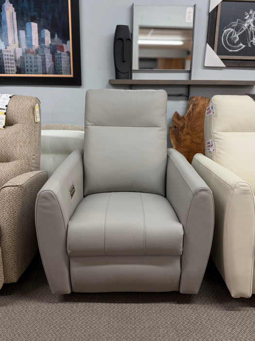 Levy Leather Swivel Glider Recliner w/Power