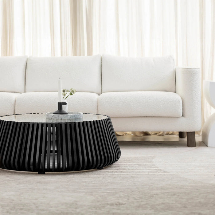 Bungalow Round Coffee Table - Black