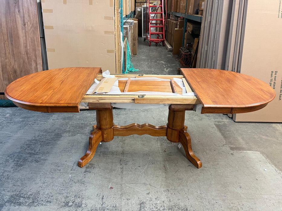 Oval Double Trestle Dining Table