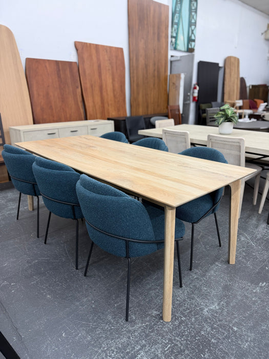 Kenzo 84" Dining Table w/ 6 Dining Chairs