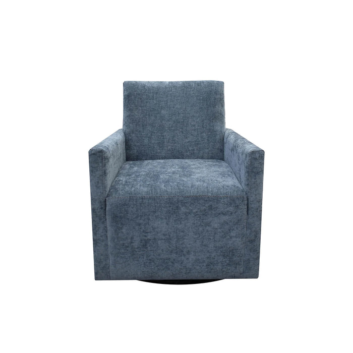 Riley Swivel Club Chair (Aqua Chenille)