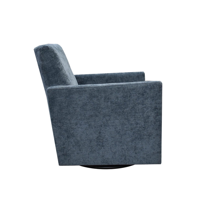 Riley Swivel Club Chair (Aqua Chenille)