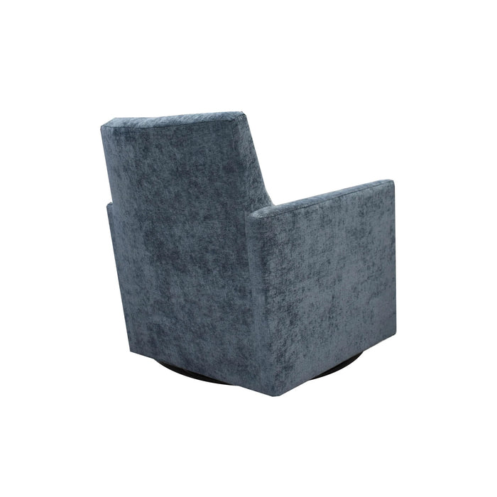 Riley Swivel Club Chair (Aqua Chenille)