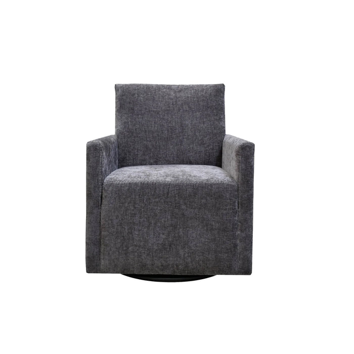 Riley Swivel Club Chair (Ebony Chenille)