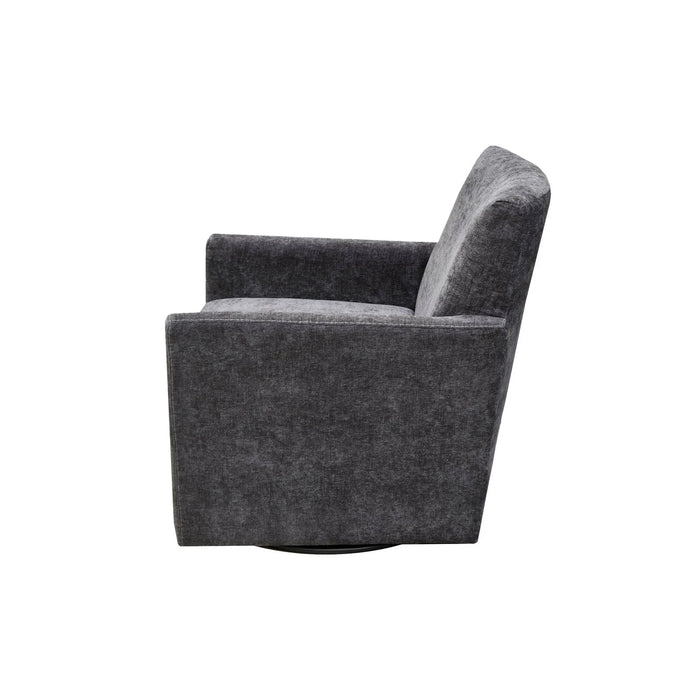 Riley Swivel Club Chair (Ebony Chenille)