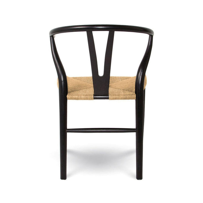 Frida Dining Chair - Black with Natural Seat