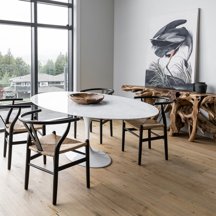 Frida Dining Chair - Black with Natural Seat