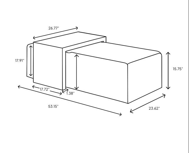 Forest Coffee Ottoman - Cream