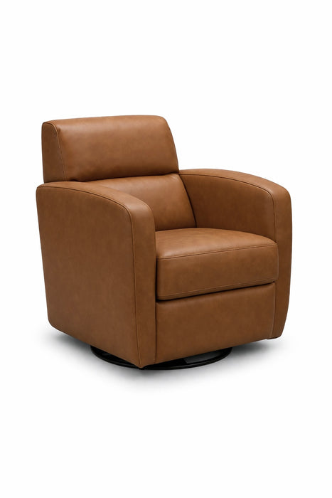 B0302 Leather Swivel Glider