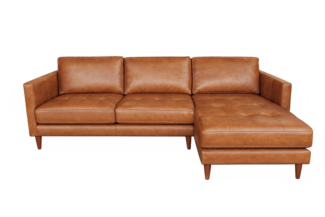 Marco Leather 2 Pc. Sectional w/Reversible Chaise