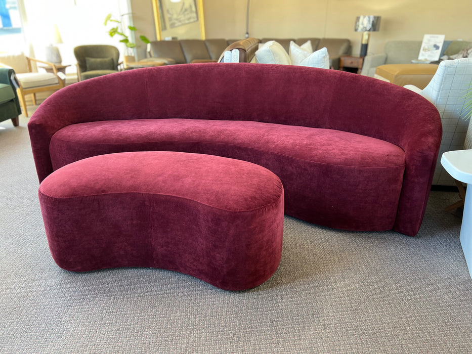 Kyra Curved Sofa & Ottoman