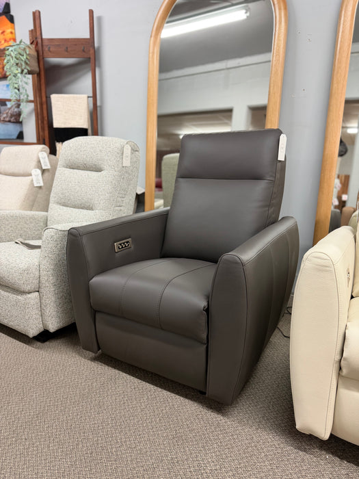 Levy Leather Swivel Glider Recliner w/Power Pack