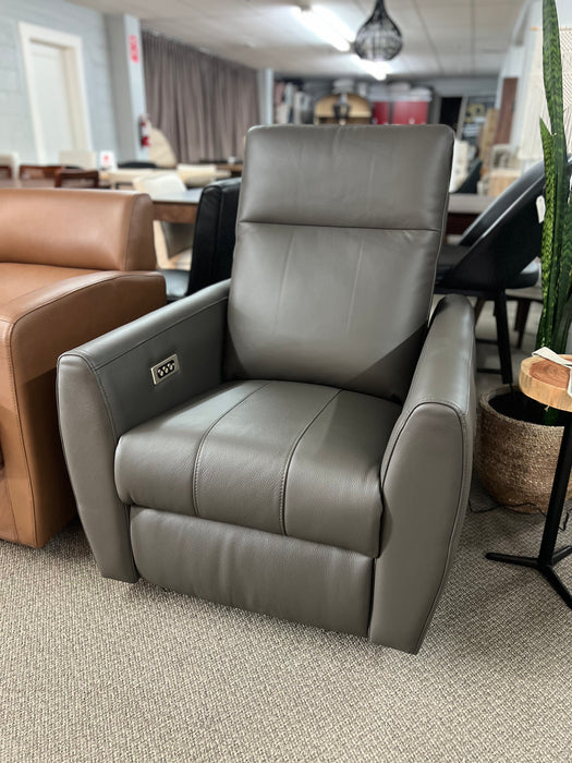 Levy Leather Swivel Glider Recliner w/Power