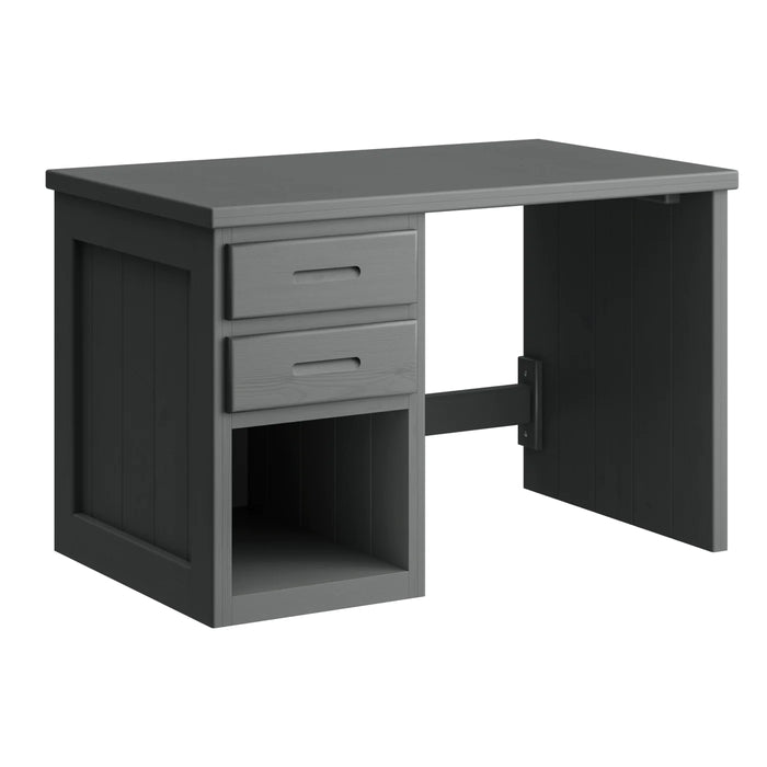 Desk 42in 2 Drawers Left Side in Graphite Finish