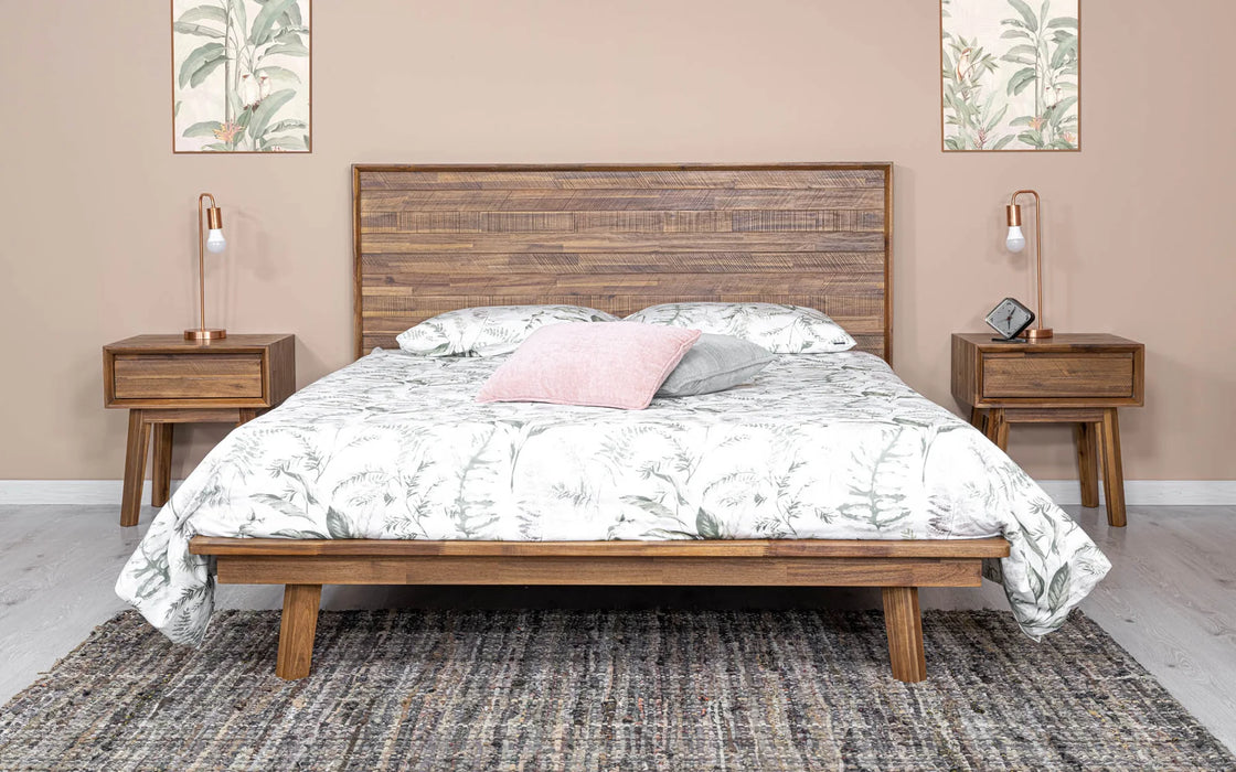 Gia 60" Queen Platform Bed - Pecan