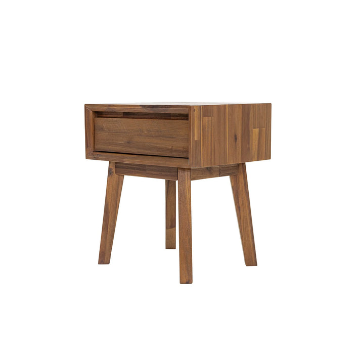 Gia 1 Drawer Nightstand - Pecan