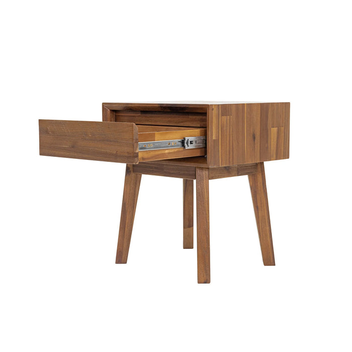 Gia 1 Drawer Nightstand - Pecan