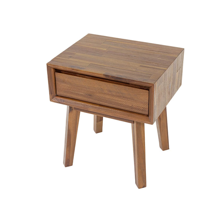 Gia 1 Drawer Nightstand - Pecan