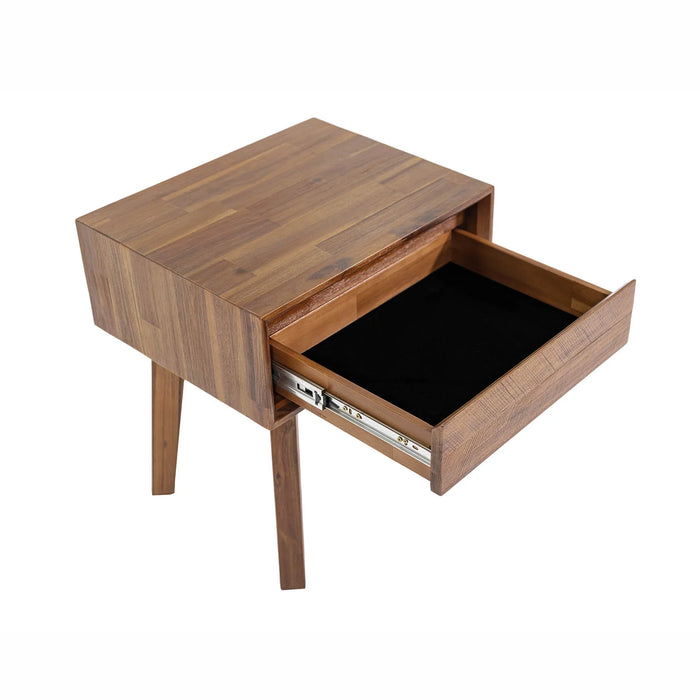 Gia 1 Drawer Nightstand - Pecan
