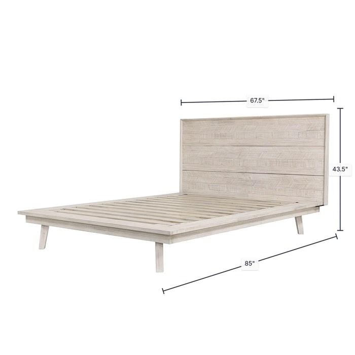 Gia Queen Platform Bed (White)