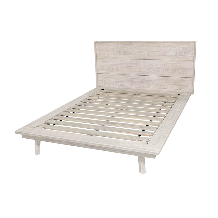Gia Queen Platform Bed (White)