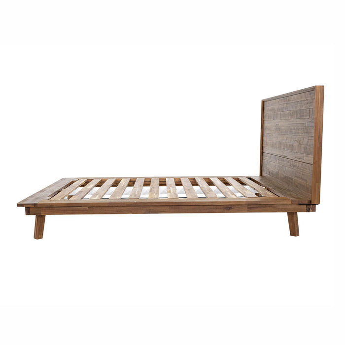 Gia 80" King Platform Bed - Pecan