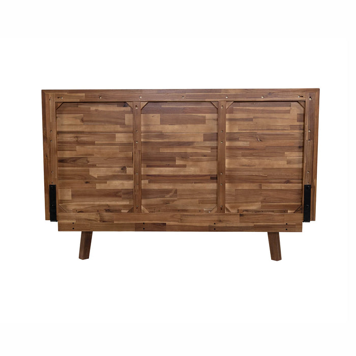 Gia 80" King Platform Bed - Pecan