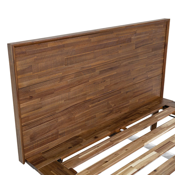 Gia 60" Queen Platform Bed - Pecan