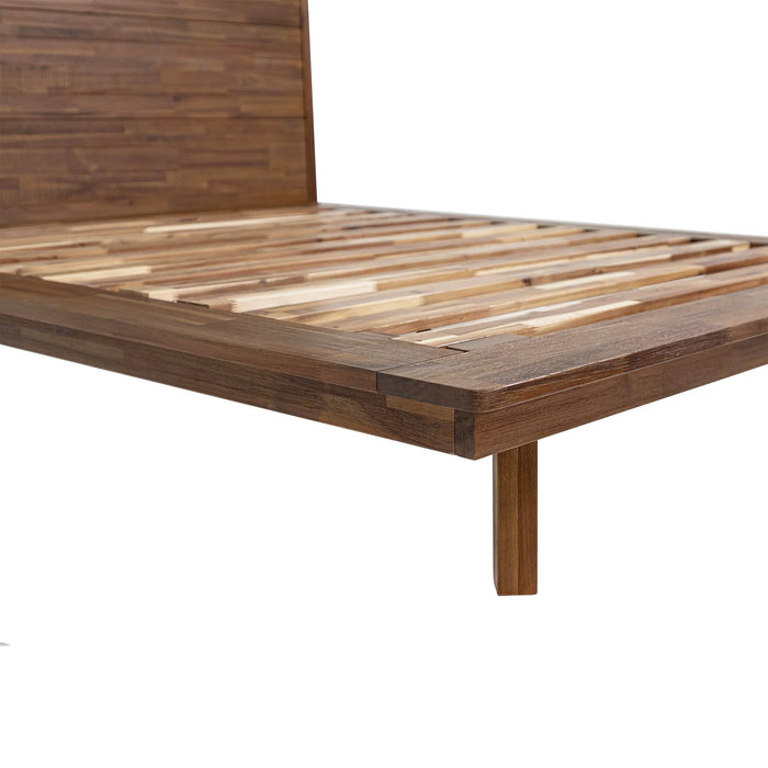 Gia 60" Queen Platform Bed - Pecan