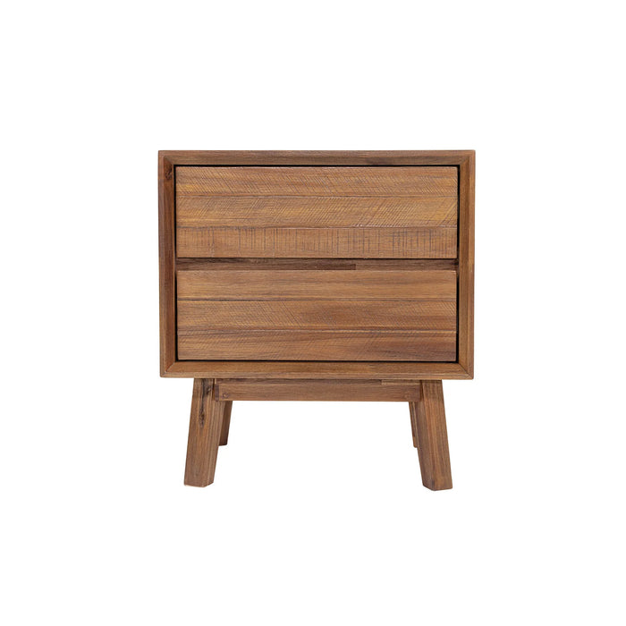 Gia 2 Drawer Nightstand - Pecan