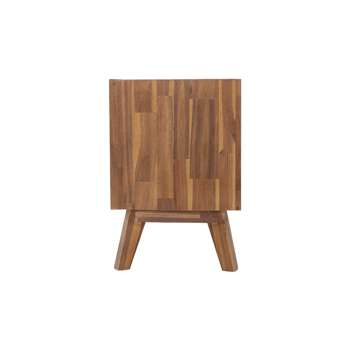 Gia 2 Drawer Nightstand - Pecan